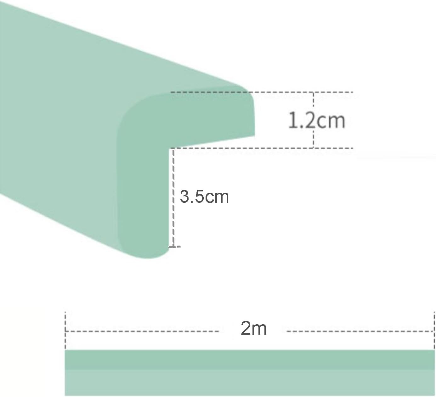 XPLKQXE Sharp Edge Safety Corner Edge Foam Padding, Edge Guards Bumpers Adhesive, Edge Corner Protector Guards for Table Edges & Sharp Corners(Woody,1pcs)