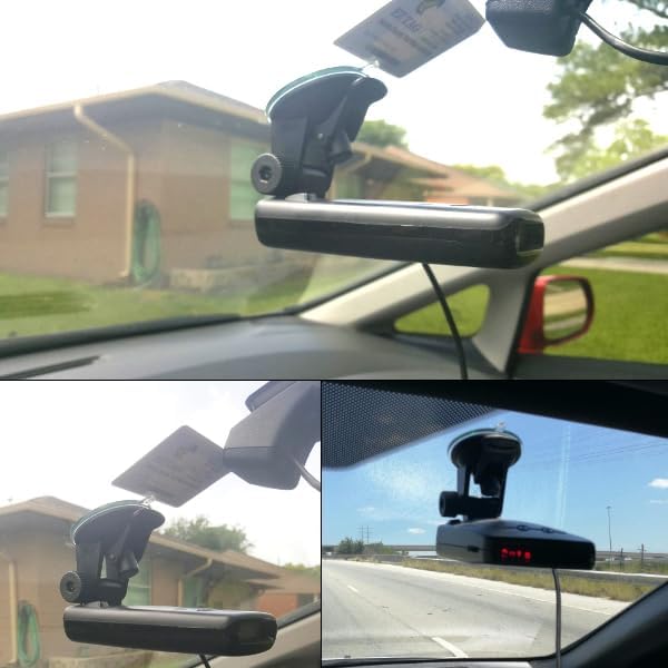 ChargerCity Hot Weather Resistant Suction Windshield Suction Cup Mount Compatible only with ES-Cort Passport 9500 8500 7500 Solo S2 S3 S4 Radar Detectors (Please Verify Compatibility in Detail)