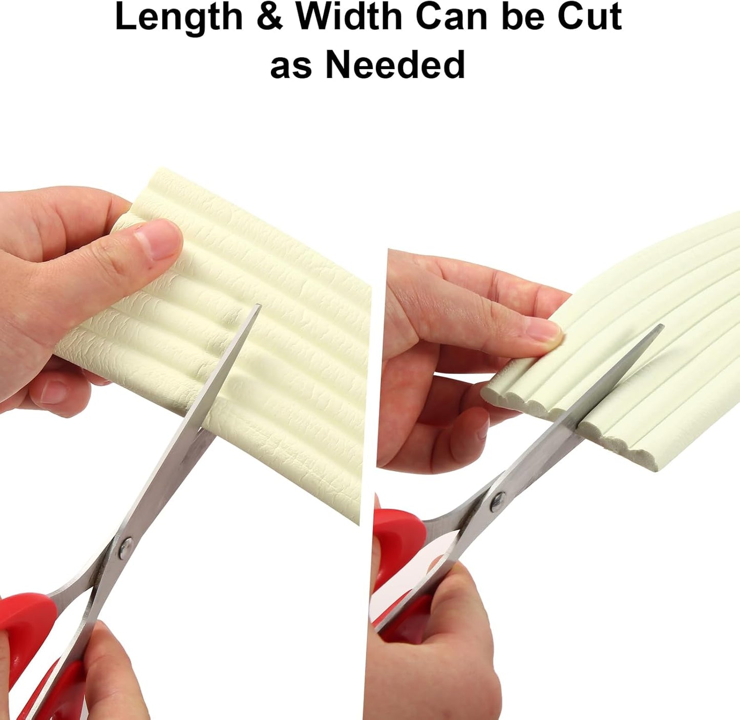 Baby Proofing Edge Corner Protector,16.4 ft Edge Guards Padding with 3M Adhesive, Extra-Wide Soft Rubber Foam Padding, Furniture,Sharp Edge Safety Corner Edge Bumper Guard- Cream