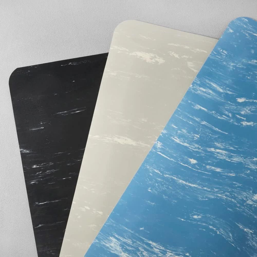 Consolidated Plastics Anti-Fatigue Marble Floor Mat, Commercial Grade Standing Support for Leg & Back Pain, Thick Heavy-Duty Rubber Made in USA (Gray, 2' x 3')