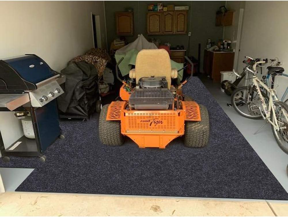 Garage Floor Mat,Absorbent Oil Mat—Floor Mat for Golf Carts,Motorcycles,Protect Garage and Shop Floor Surface,Absorbent Felt and Leak-Resistant Anti-Slip Backing,Reusable/Washable (7'6"x21')