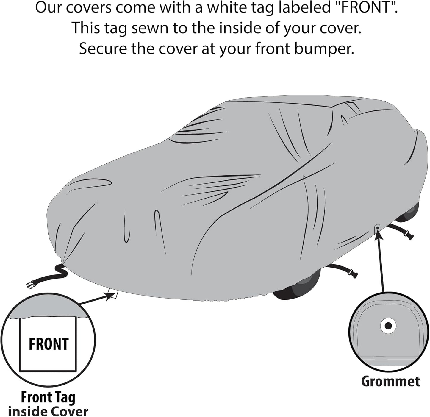 USCarCover 5 Layer All Weather Protection, Breathable Car Cover for Jeep CJ5 1955-1983 SUV 2-Door Pollution, Dust, Sun, Snow, Rain