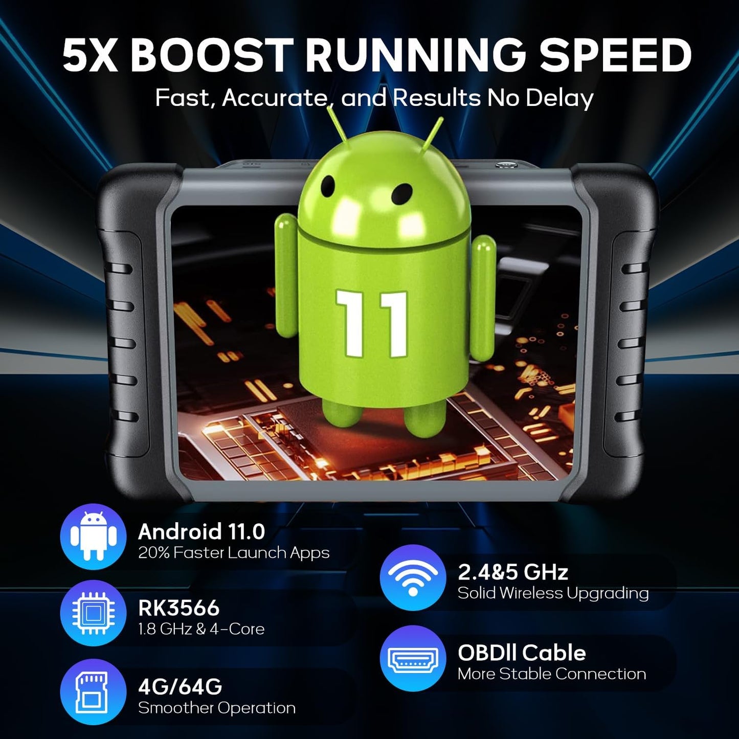 Autel MaxiCOM MK808Z-BT Diagnostic Scanner - Bidirectional Scan Tool Work as MK900BT, Up of MK808S MX808S MK808Z, 28+ Services, Works w/ BT506/MV108S, Android 11, 150+ Brands, FCA