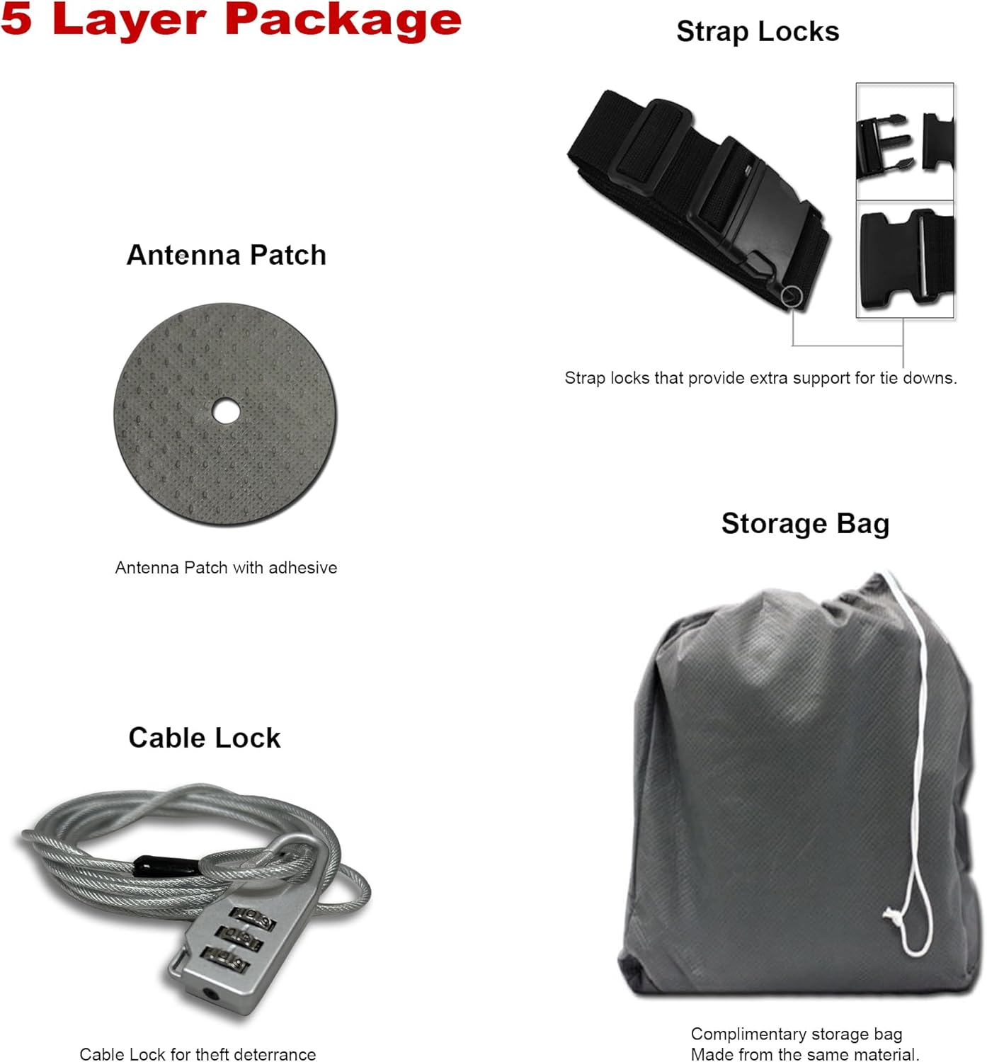 5-Layer Full Truck Cover – Semi Custom Fit for Chevrolet Silverado 2500/3500HD 1999-2019 Crew Cab Long Bed | All-Weather Protection: Dustproof, Windproof, UV-Resistant, Breathable & Durable