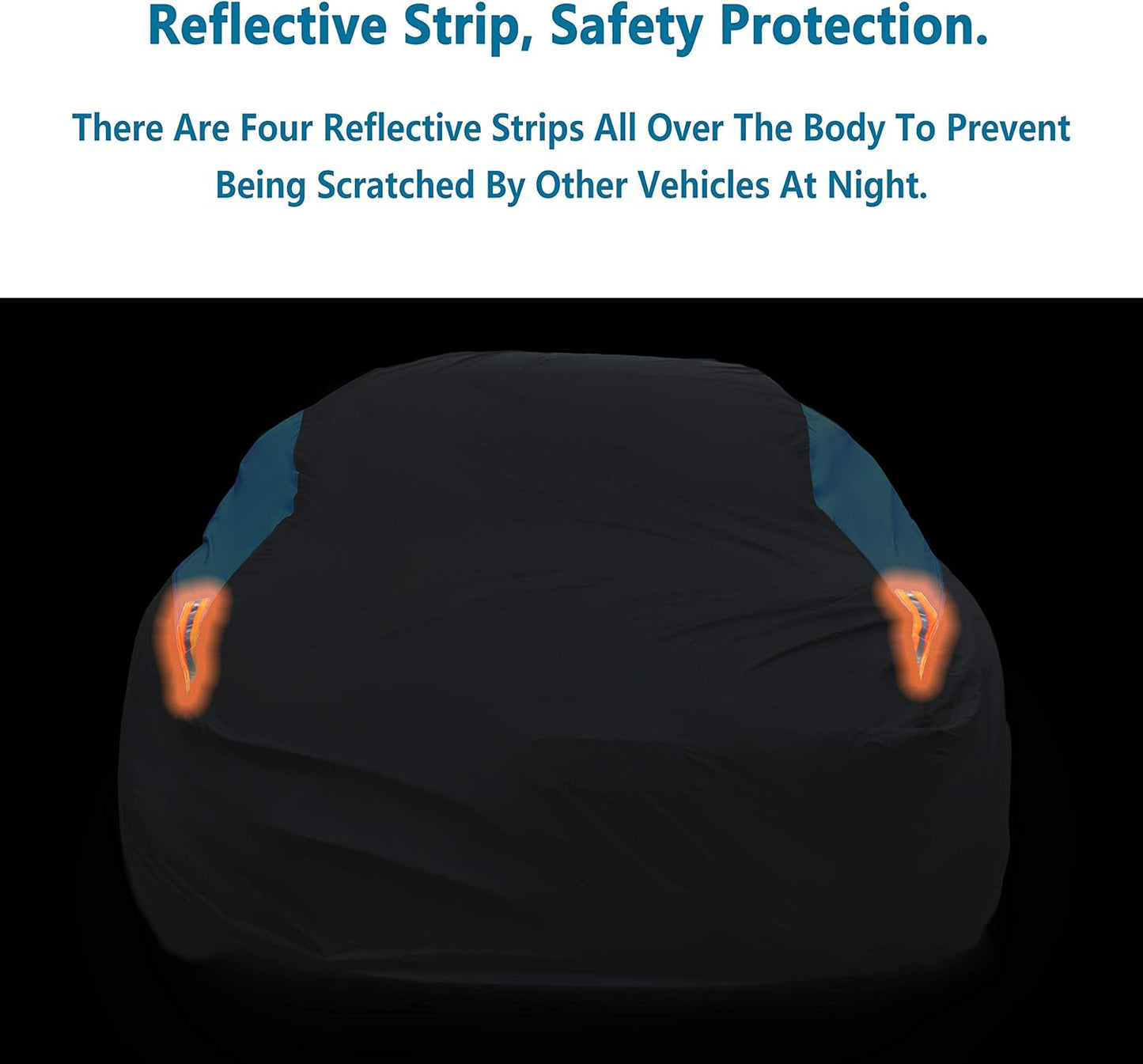 MORNYRAY Waterproof Car Cover All Weather Snowproof UV Protection Windproof Outdoor Full car Cover, Universal Fit for Sedan (Blue, S6-Fit SUV Length(222-240 inch))