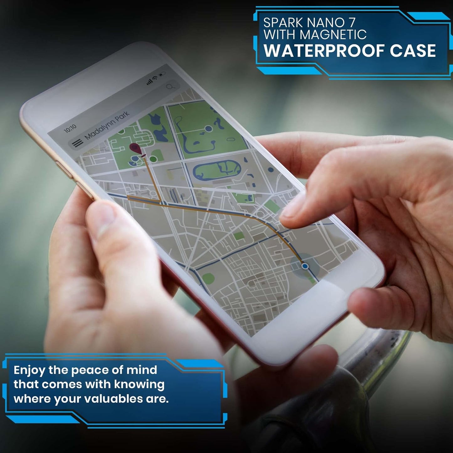 Brickhouse Car Trackers for Your Vehicle - Spark Nano 7 GPS Tracker with Magnetic Waterproof Case - Hidden Real-Time 4G LTE Vehicle Finder - GPS Tracking Device for Cars & More - Subscription Required