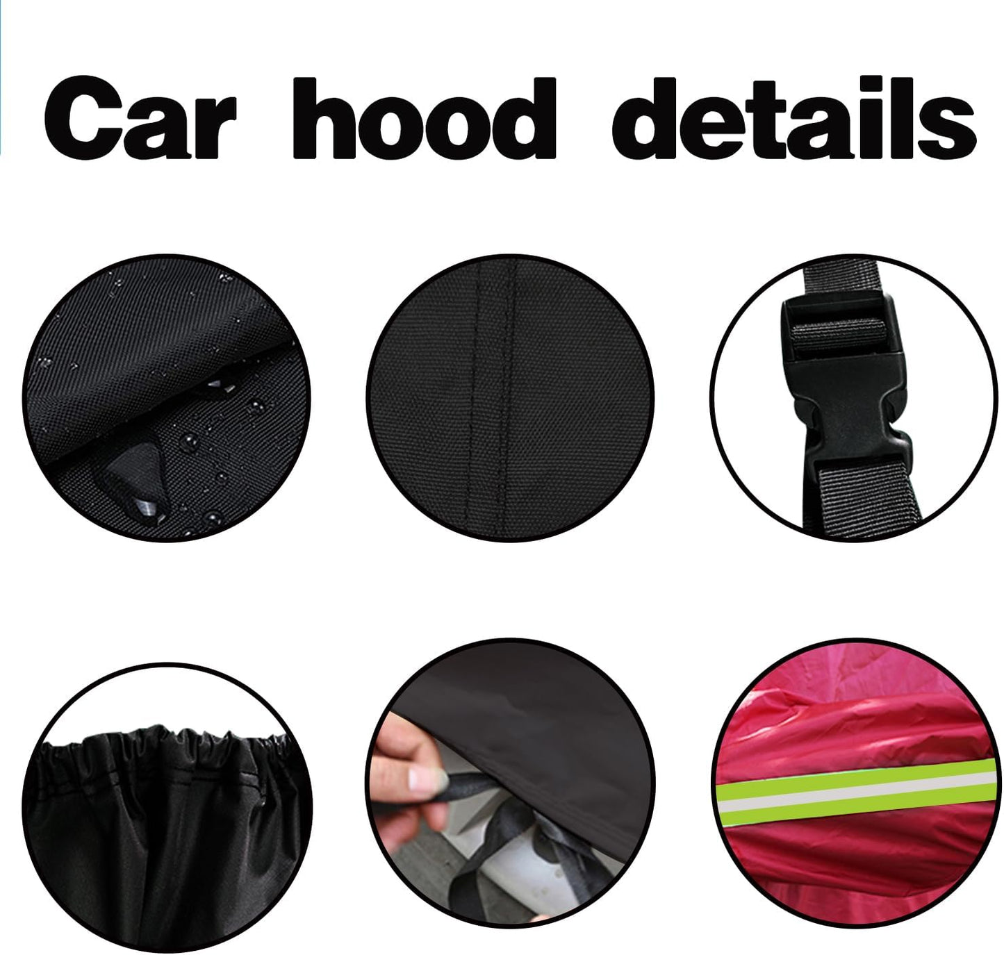 Car Cover for SUV Waterproof All Weather Snowproof UV Windproof Outdoor Full Car Jacket with Elastic Edges Adjustable Straps, Outdoor Heavy Duty Full Exterior Covers for SUV