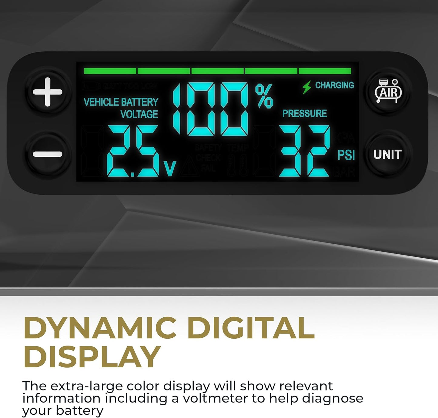 HALO Bolt Ultimate 3 Portable Car Battery Jump Starter | 130 PSI Air Compressor, 55.5Wh USB Power Bank, Large Display, Emergency Floodlight & Charger, Jumps Cars SUVs & Trucks, Inflates Tires — Cobalt