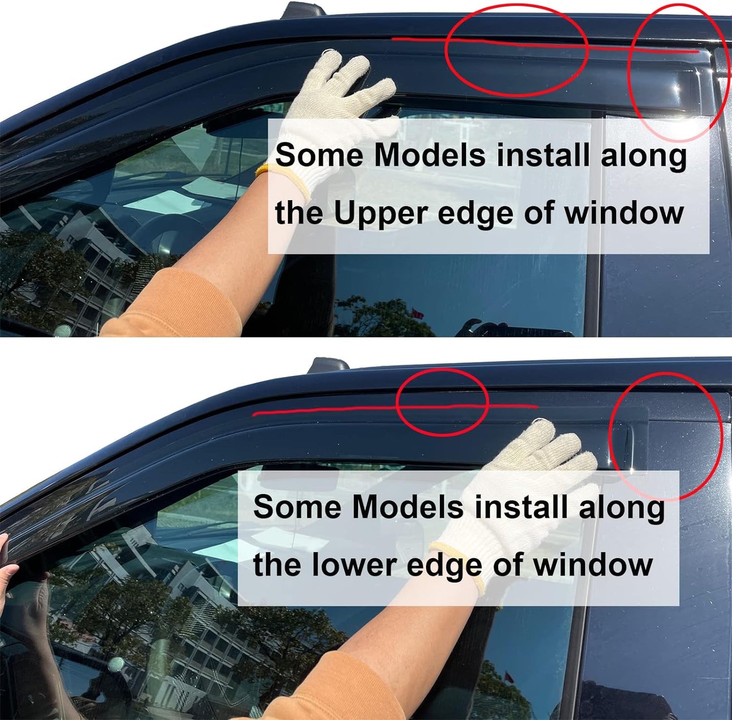Wind Deflector Compatible with 2002-2006 Toyota Camry Smoke Sun/Rain Guard Window Visors 94236