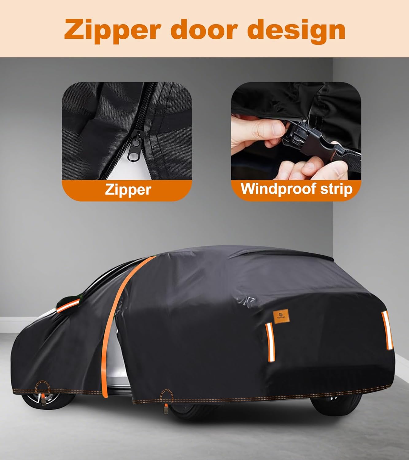 Hatchback Car Cover Waterproof All Weather for Automobiles Compatible with Audi A1 S1, BMW i3, Honda Fit UV Protection Sun All Weather Outdoor Fit Compact Cars for Hatchback 157 ’’