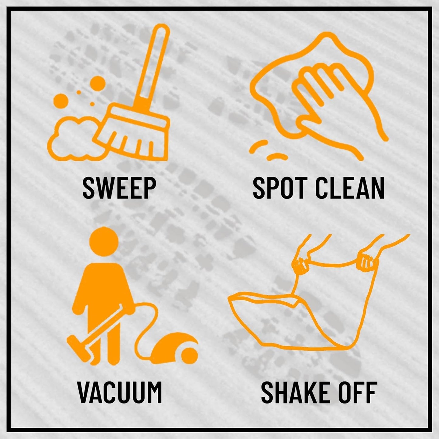 Ottomanson 2'7" x 32' Hallway Runner with Scraper Pile - Extra Durable Non-Slip Rug Mat for Indoor & Outdoor Use - Ideal for Kitchen, Entryway & Garage - High-Traffic Carpet, Black