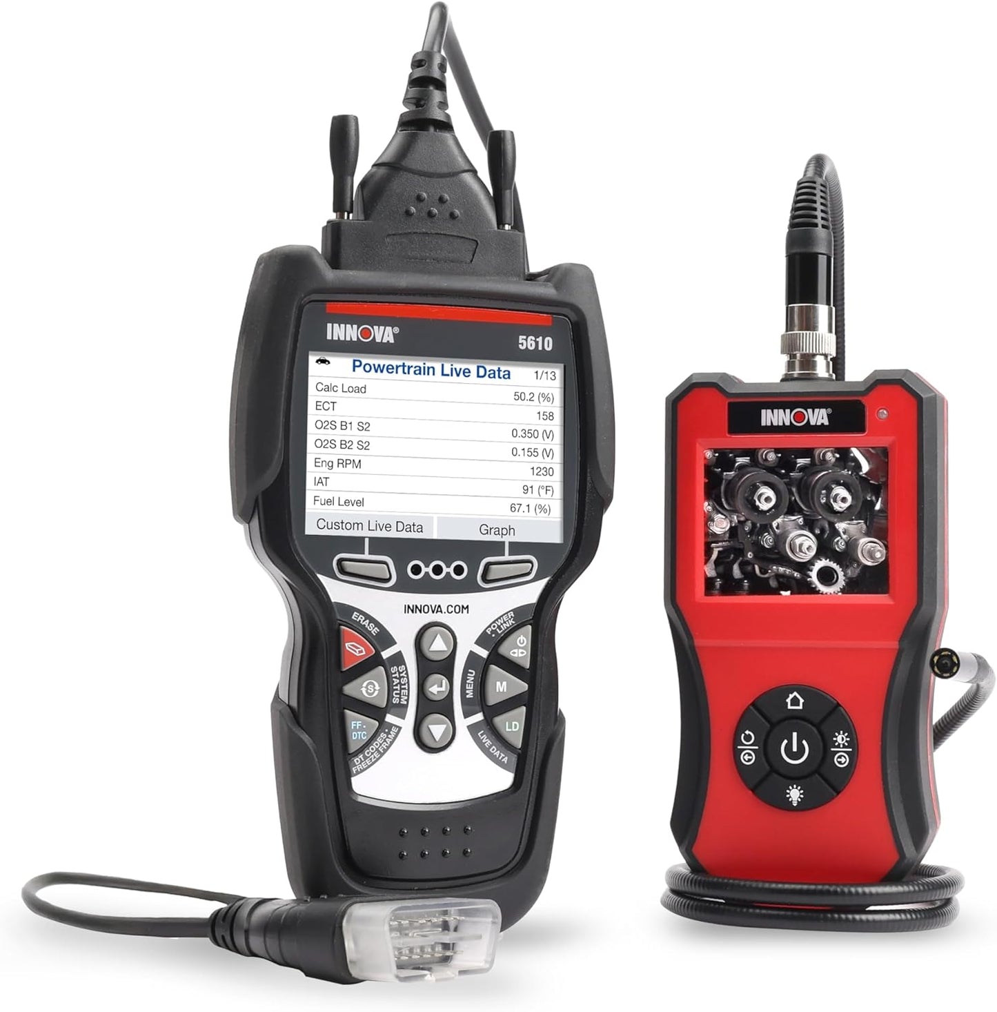 Innova 5610 OBD2 Scanner Bundle with Innova 3380 Automotive Borescope