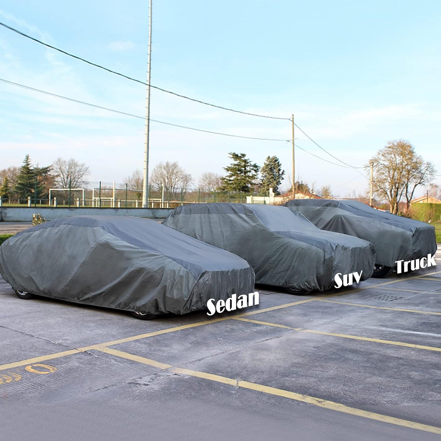 XCAR Ultra Light Waterproof Car Cover for Automobiles All Weather Protection, Windproof & Breathable, Fits Sedan Up to 200"