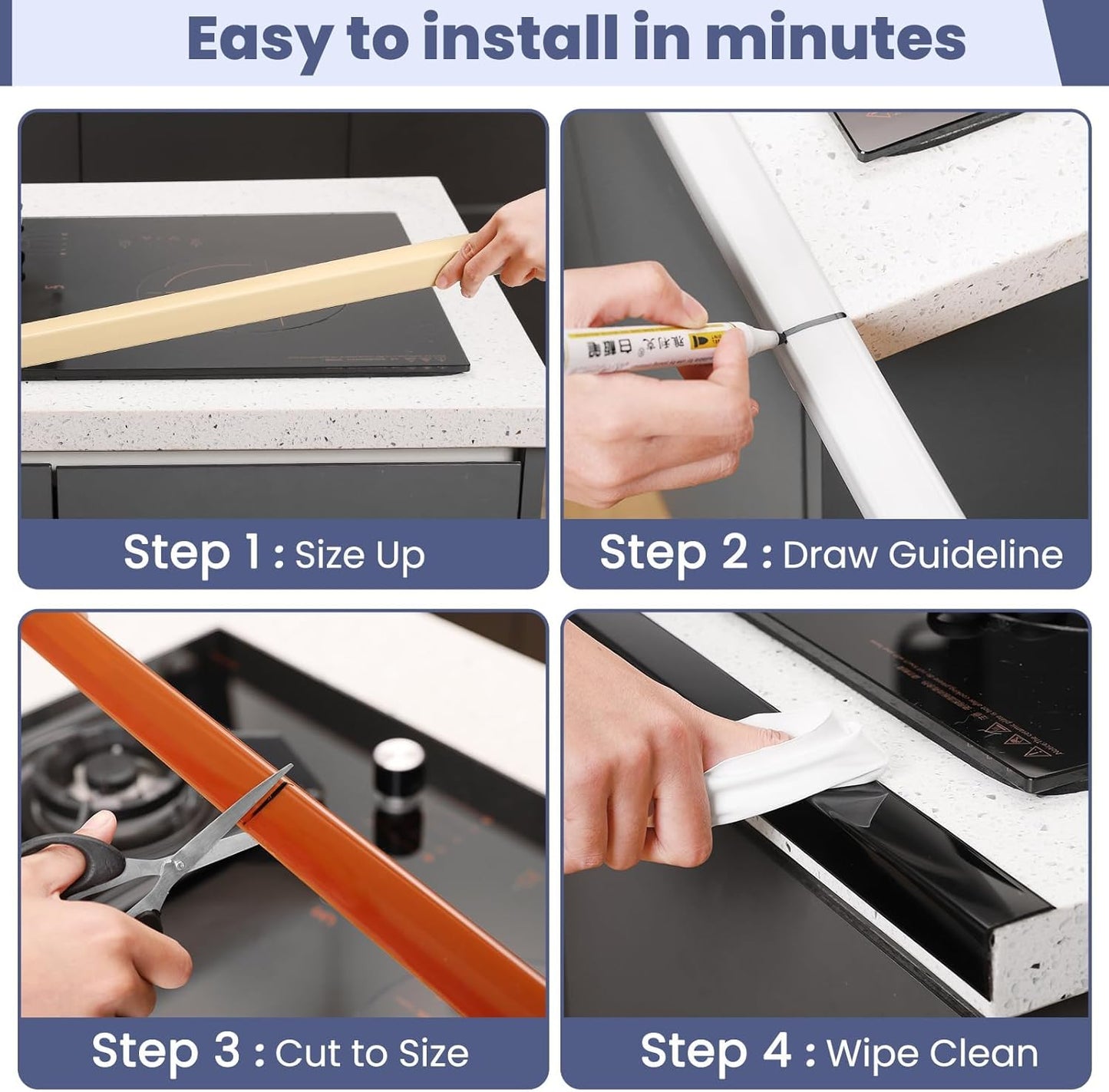 2PCS Wall Corner Protectors Guards - Self Adhesive Corner Protector & Corner Guards for Walls Edge Protection, Easy to Apply - No Tools Needed(Black, 35.4"x1.18")