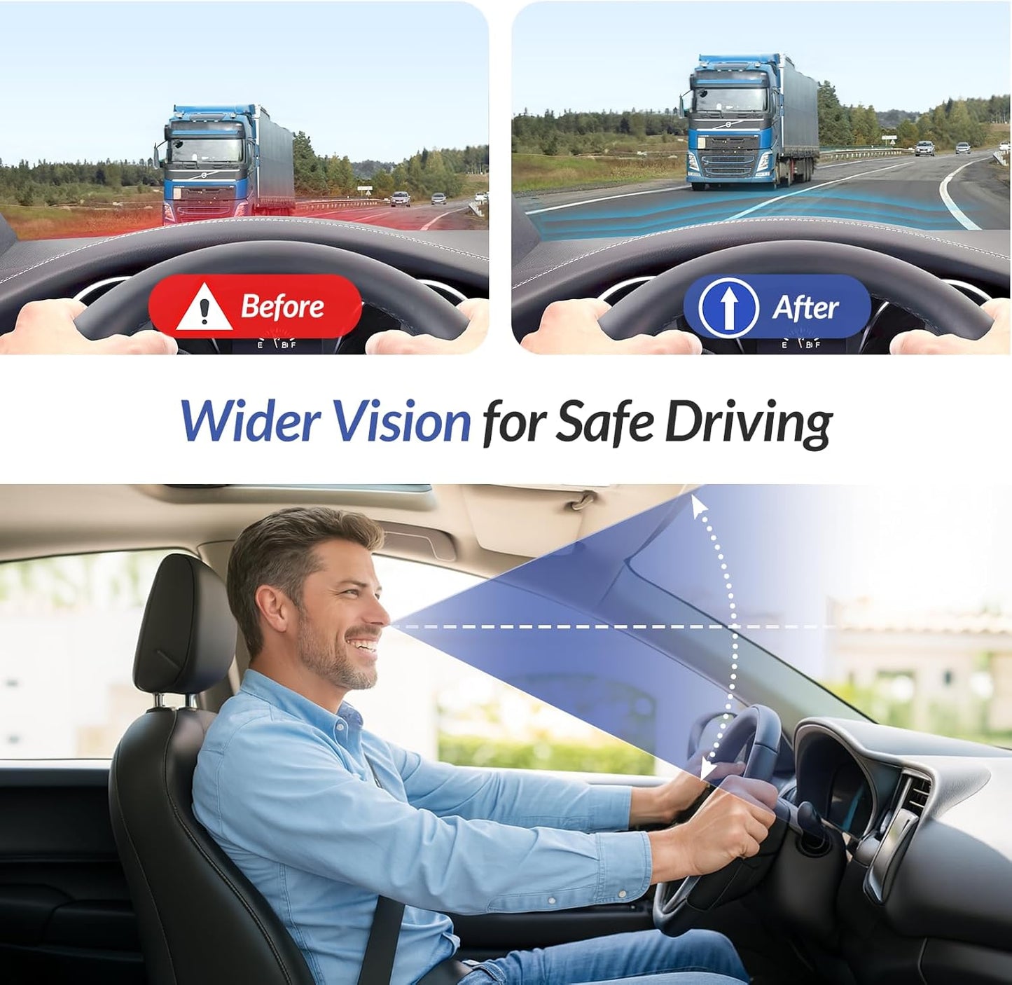 ZIKEE All-Season Car Seat Cushion for Comfortable & Safe Driving, Breathable Seat Cushion for Car with Ventilated Channel & Mesh Cover, Memory Foam for Sciatica, Tailbone & Back Pain Relief, Anti-Slip