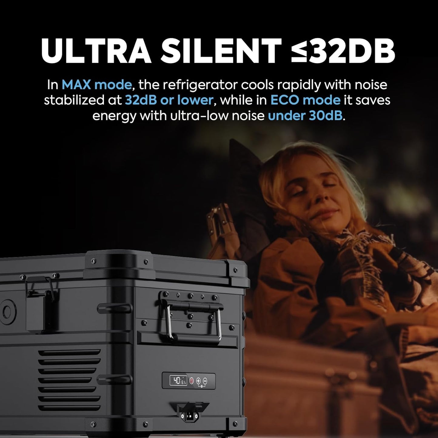 ICECO APL20 Portable Refrigerator, 21 Qts 12 Volt Fridge Freezer, Aluminum Car Fridge with SECOP Nano Compressor, Electric Cooler Powered by AC/DC or Solar, -4℉~68℉, Refrigerator for Vehicles, RV