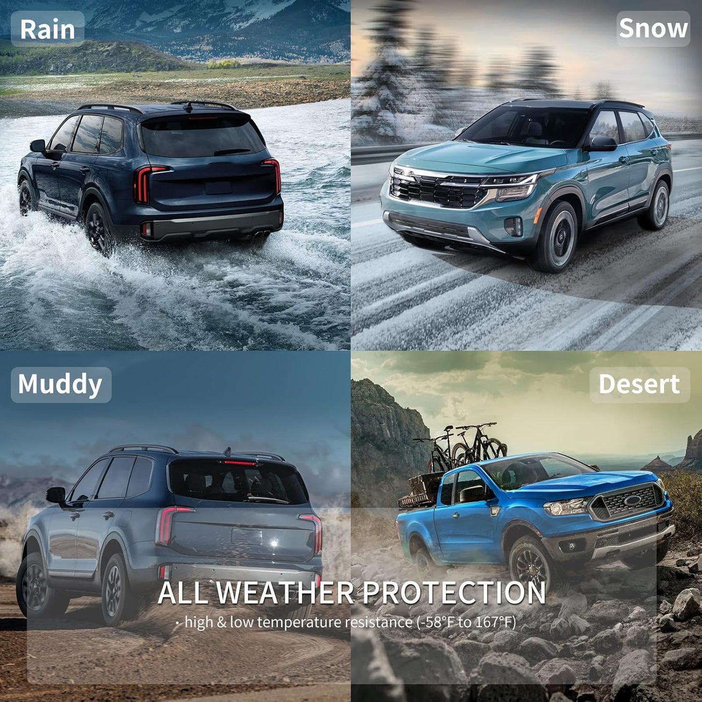 KELCSEECS Floor Mats & Cargo Liner Custom for Benz GLC 250 | 300 | 350e 2022-2016 (Not for Coupe) Car Mats Automotive Cargo Mat Floor Liners Trunk Mat GLC All Weather Trunk Liner