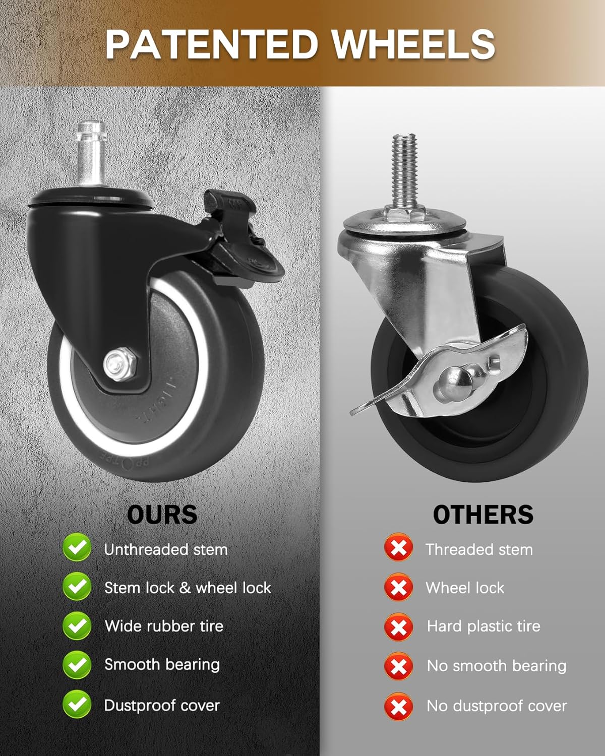 Shop Stool with Lockable Rubber Wheels Adjustable Backrest Tool Tray Storage 400 lb Capacity Rolling Garage Stool (Brown)