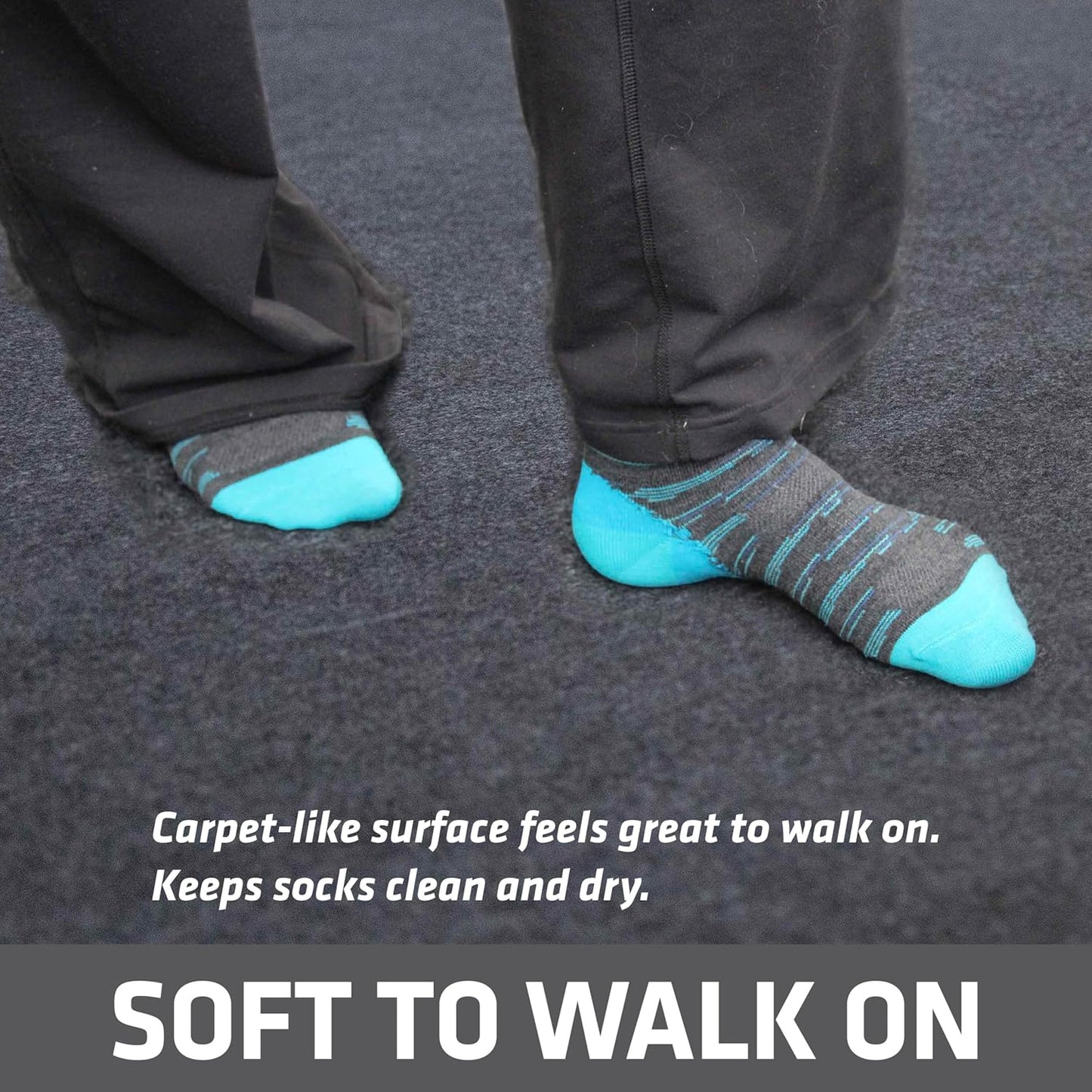 Drymate Garage Floor Runner Mat, (8'10" x 2'6"), Protects Surfaces, Absorbent, Waterproof, Slip-Resistant, Quick Dry Carpet Fabric, Trimmable & Washable (USA Made) (Charcoal)