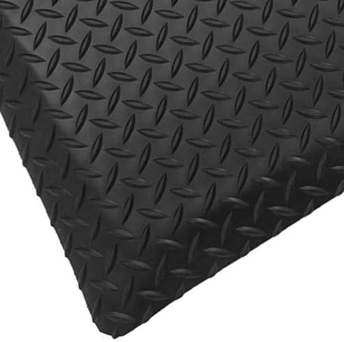 Rhino Mats, American Classic Diamond Anti-Fatigue Mats, Industrial Ergonomic Comfort Standing Mat for Work, Home, Garage, Office, Kitchen or Anywhere (Black 9/16" Thick, 3 FT. x 9 FT.)