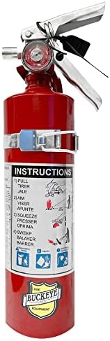 Dry Chemical 2.5 Pounds lbs Fire Extinguisher with Vehicle Bracket and Mobile Deals Adjustable Roll Bar Holder Mount Compatible with Jeep Wrangler Unlimited, CJ, JK, TJ - Durable Strap