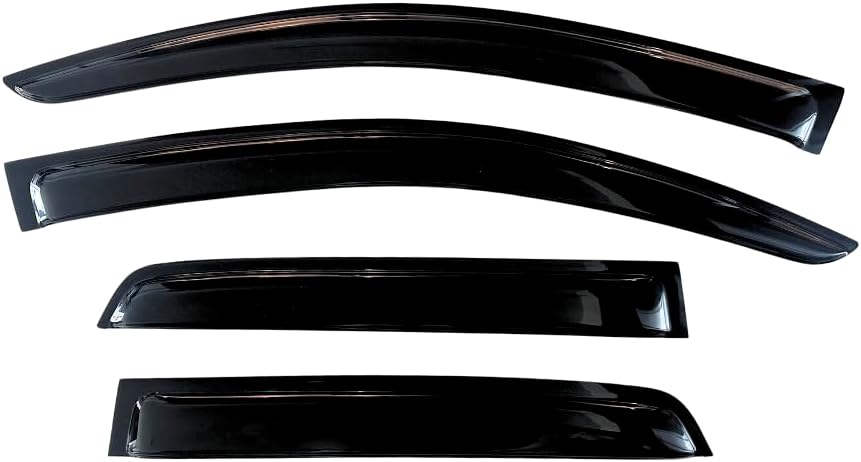 KPY Window Visor Compatible with 2007-2013 Chevrolet Silverado & GMC Sierra 1500, Rain Guard Vent Deflector for 2007-2014 Silverado & Sierra 2500HD/3500HD, 2008 2009 2010 2011 2012 (Extended Cab)