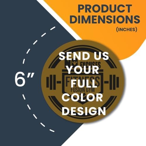 Magnet Me Up Customizable 30 Mil Round Magnet- 6”, Weatherproof Car Magnet for Businesses, Sports Teams, Fundraiser, Personal Expression- Custom Text & Logo- Strong Magnetic Vinyl for Vehicles