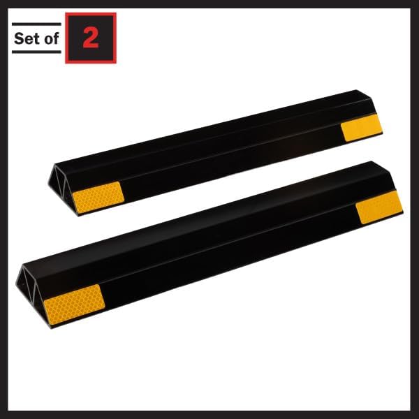 Stalwart Garage Parking Aid - 17.5-inch Garage Car Stop Indicator 2-Pack - Easy Peel and Stick Parking Stopper - Car Accessories