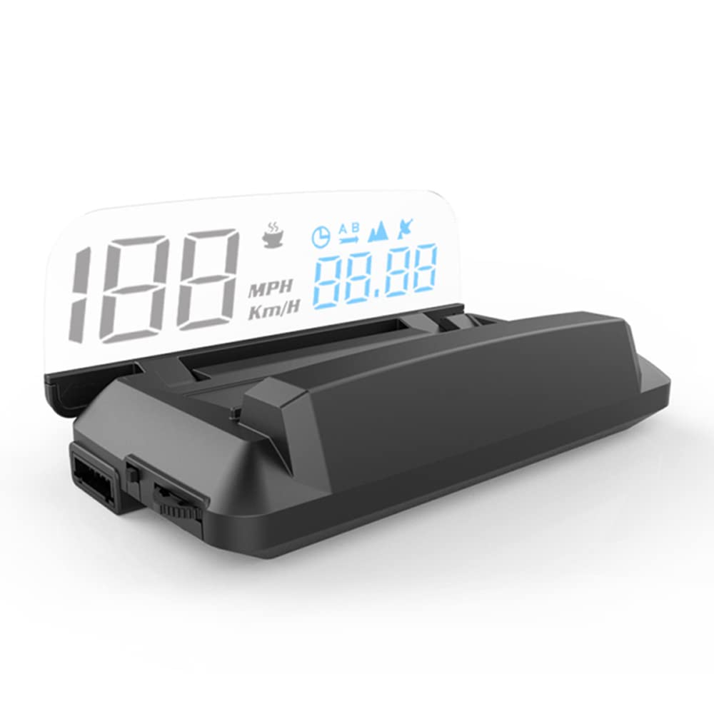 3D HUD Head Up Display Speedometer Digital Speed MPH Overspeed Alarm Fatigue Driving Alert Altitude Windshield Projector Universal for All Cars Truck Vehicle