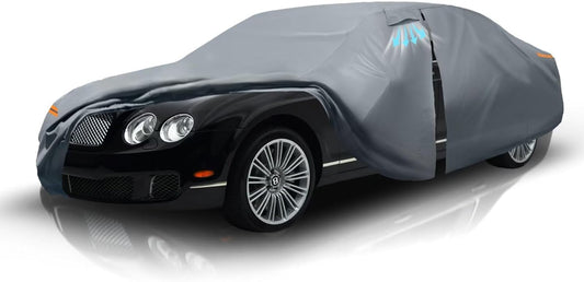Waterproof Bentley Flying Spur(2013-2025) Car Cover with Breathable Vents, [2025 Upgrade] Premium Covers with Cotton Liner and Zipper Door, Sun Rain Snow Dust Uv Protection.(Gift with Towel)