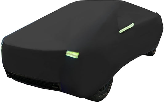 Truck Cover Custom Fit for Tesla Cybertruck, Waterproof All Weather Lightweight Pickup Car Cover with Zipper Door,All-Season Protection Black