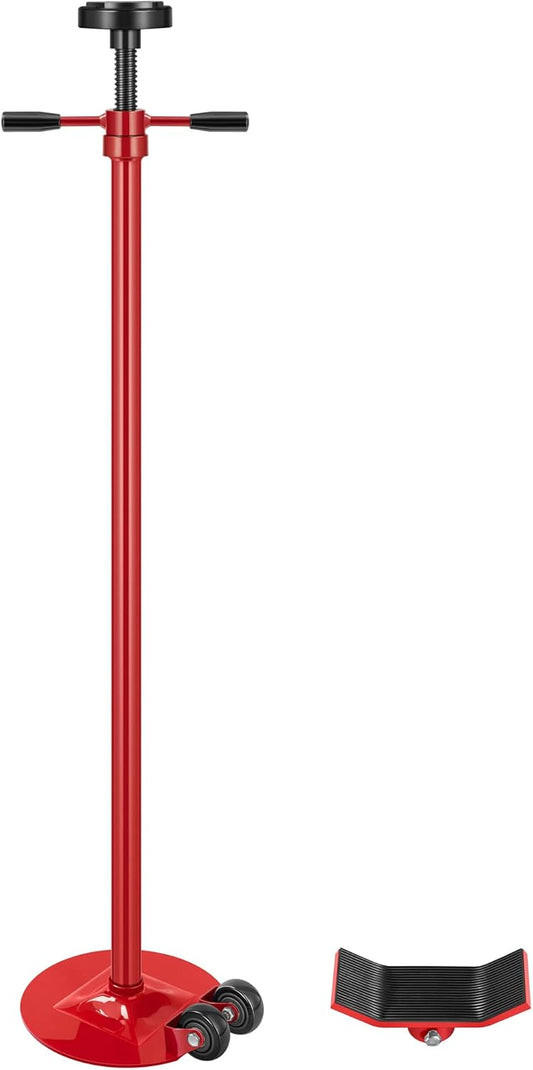 SPECSTAR Movable Underhoist Support Stand, 3/4 Ton 1650Lbs Capacity Jack Stand Lifting from 52 to 76 Inch with Replaceable Saddle and Steel Base