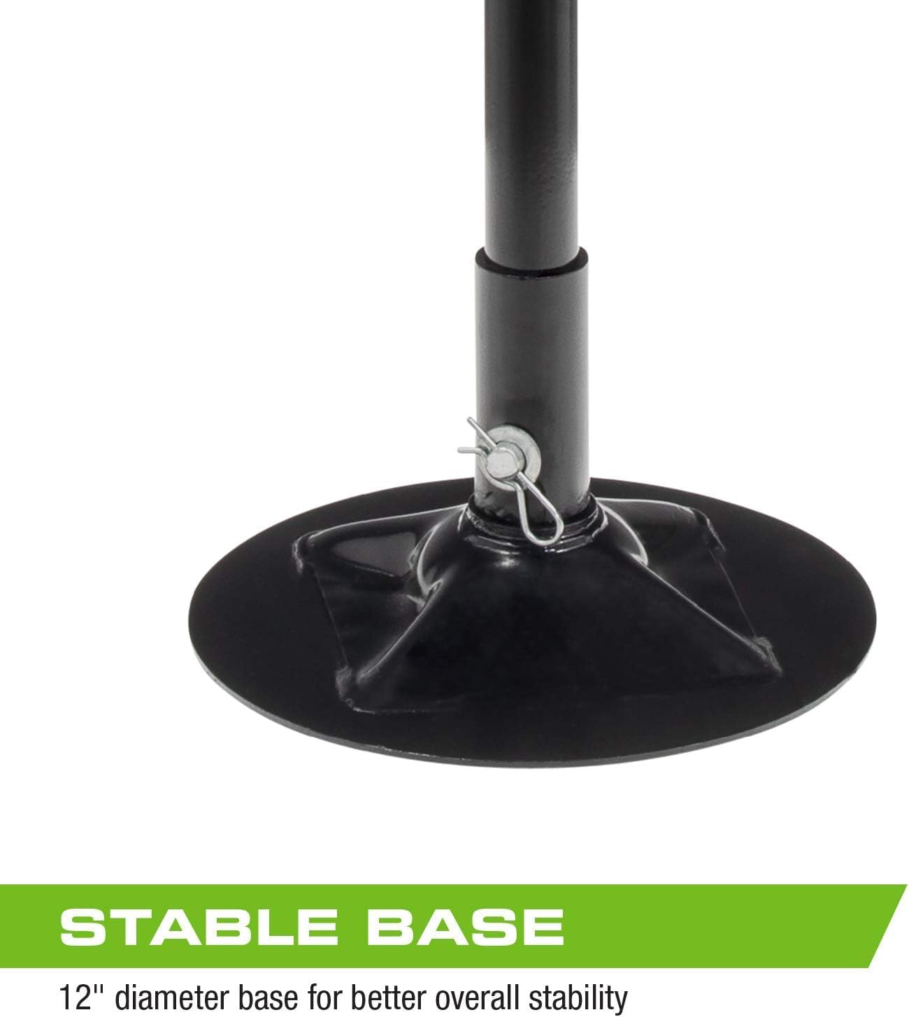 Arcan 1,500 lb Underhoist Support Stand, Adjustable Height, Heavy-Duty Steel Base, ALSS15