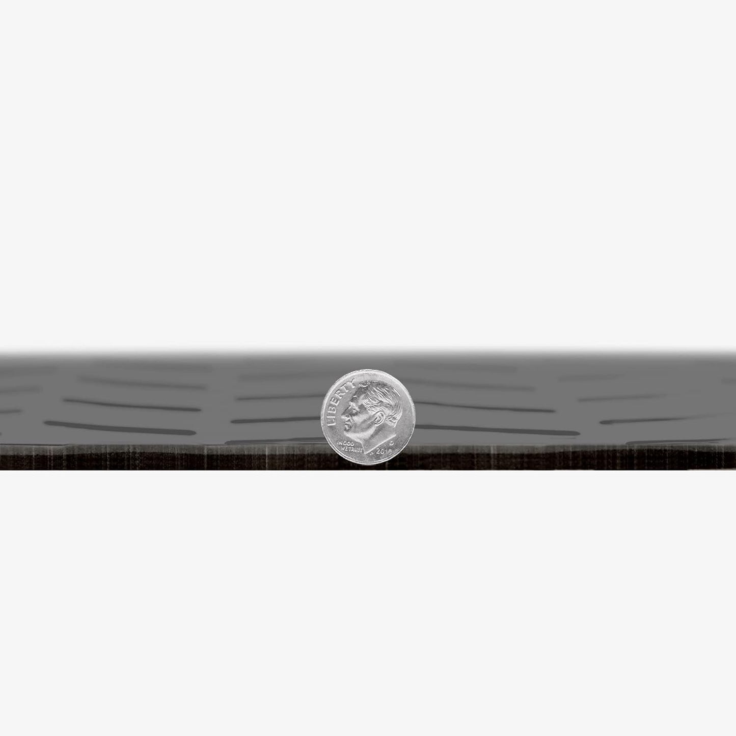 IncStores 2.5mm Thick Commercial-Grade Nitro Roll Garage Floor Mat | Flexible Vinyl Floor Mat for a Stronger and Safer Garage, Workshop, or Trailer | Diamond-Plate, Midnight Black, 8' x 40'