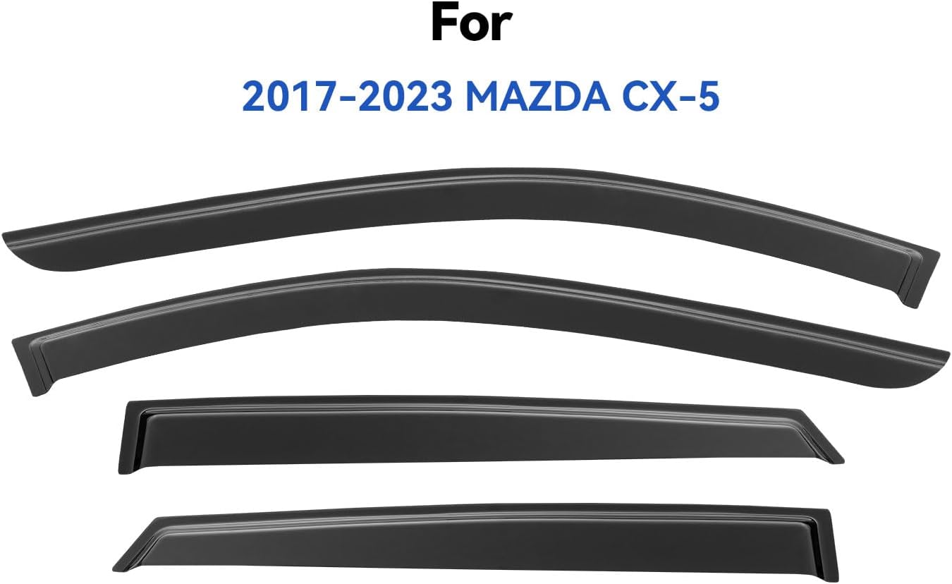 Window Visors Rain Guards Shield for 2017-2025 Mazda CX5, Out-Channel Window Vent Wind Deflectors Visors Shades for 17-25 CX-5