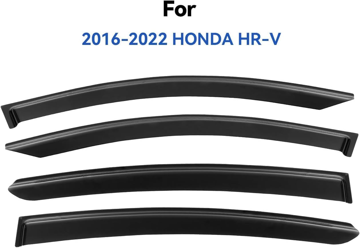 Window Visors Rain Guards for 2016-2022 Honda HRV, Out-Channel Window Vent Wind Deflectors Visors Shades for 16-22 HR-V