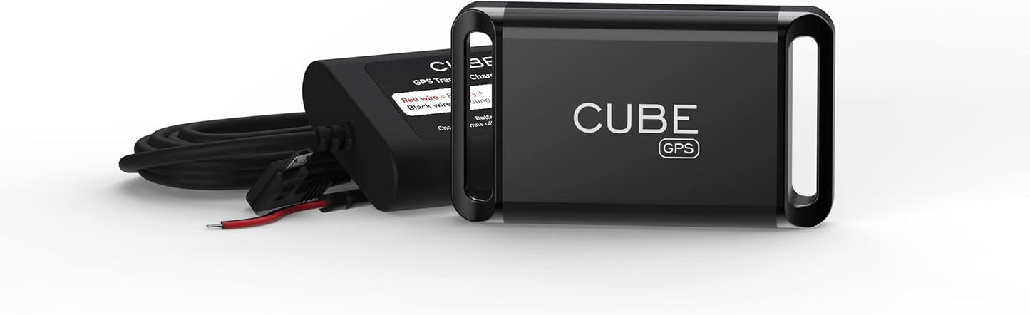 Cube GPS Tracker for Vehicles – GPS Tracker Device for Car, Trucks, Pets - Real Time Tracking, SOS Pings, Geo-Fencing Rechargeable Battery Up-to 60 Days with Hardwire Charger - Requires Subscription
