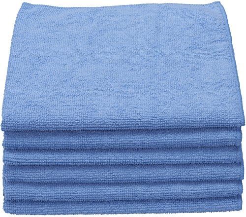 Unger 16” x 16” Microfiber Ultra-Absorbent Cloths, 6 Pack, Trap and Hold Dust and Dirt, All-Purpose Scrubbing Cloths, Household Cleaning Tools, Dusting Supplies