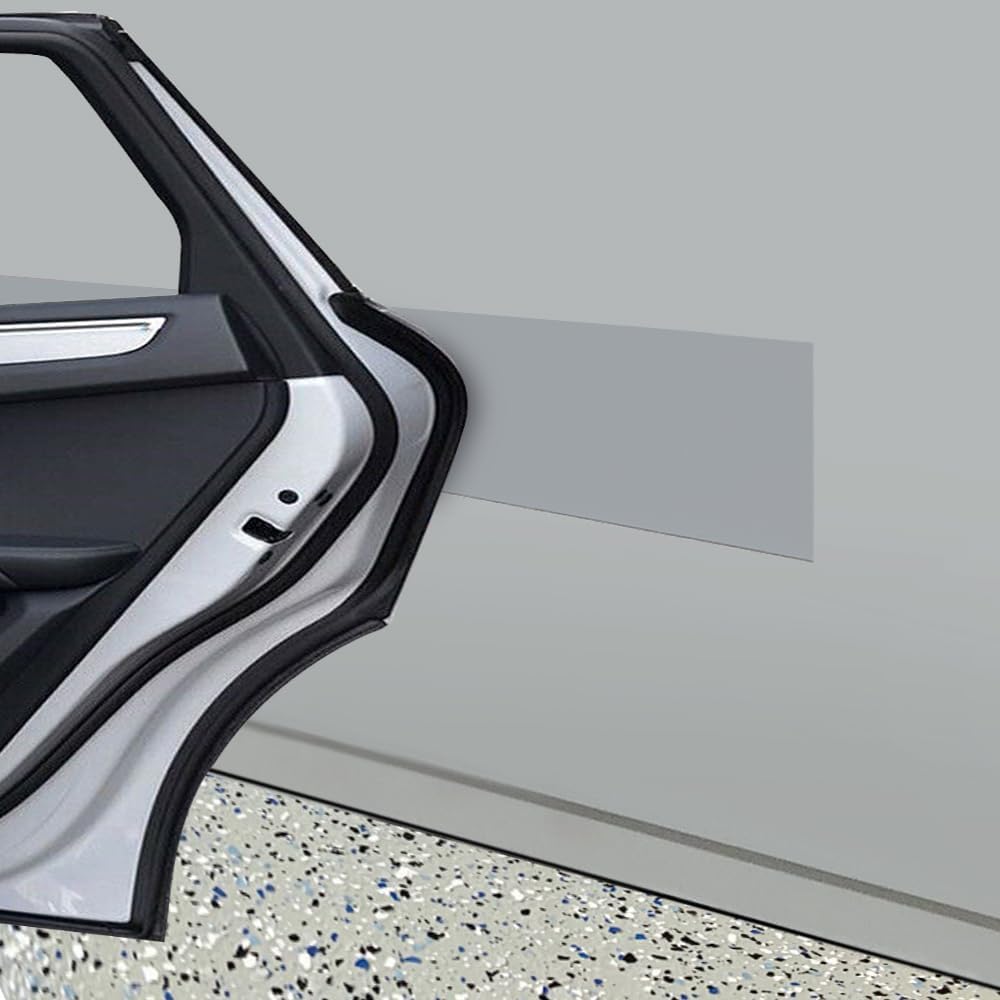 Rubber Bond Garage Wall Protectors - 6x48 Inches Strong Self-Adhesive Rubber Bumper Protectors for Garage Walls - Anti-Scratch and Waterproof Garage Wall Protector for Car Doors (Grey, 1 Pack)