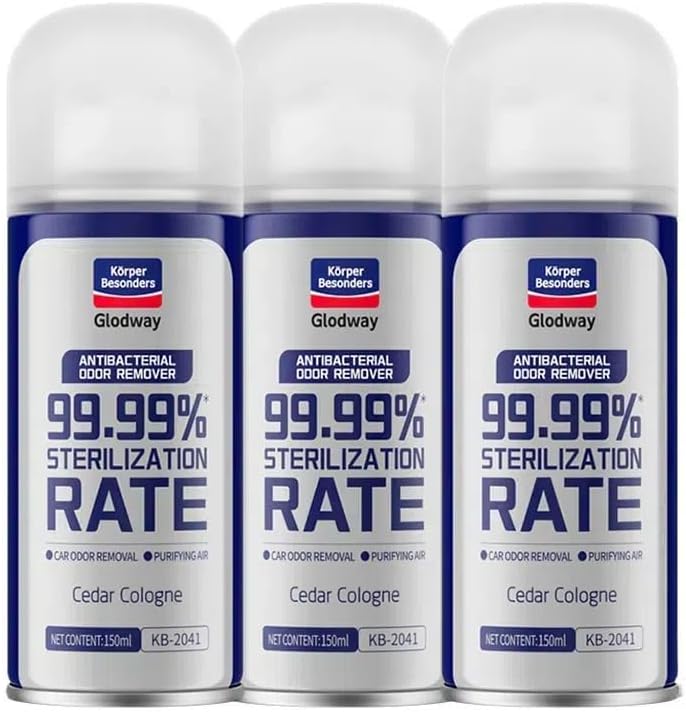 Glodway Whole Car Air Refresher Spray,Odor Eliminator Eliminates Strong Vehicle Odors,Cologne Scent-6 Ounce Spray Bottle (Plack of 3)