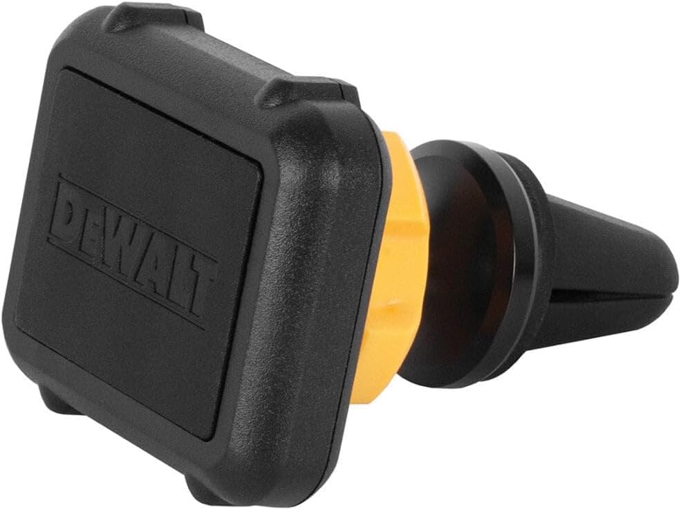 DEWALT Heavy Duty Magnetic Phone Holder for Car, Universal Air Vent Magnetic Car Phone Holder, Reinforced Automobile Mount for Mobile Devices and Mini Tablets, Incl Metal Plates for NonMagSafe Devices