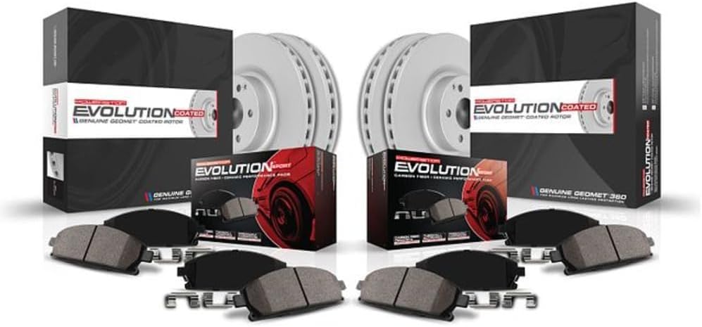 Power Stop CRK4104 Front and Rear Z23 Evolution Geomet Coated Brake Kit For BMW 328i 2008-2010, BMW 328i xDrive 2009, BMW 328xi 2008 [Model Specific]