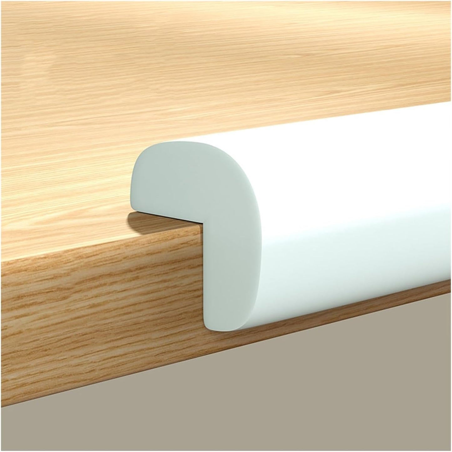 XPLKQXE Sharp Edge Safety Corner Edge Foam Padding, Edge Guards Bumpers Adhesive, Edge Corner Protector Guards for Table Edges & Sharp Corners(White-B,10pcs)