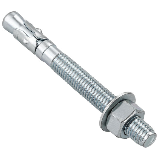 5/8x6 10Pcs Inch Standard Fasteners for Heavy-Duty Zinc Wedge Anchors for Cement and Concrete