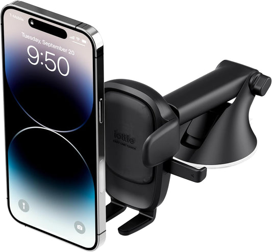 iOttie Easy One Touch Advanced Universal Car Mount Dashboard & Windshield Suction Cup Phone Holder for iPhone Samsung, Google, All Smartphones