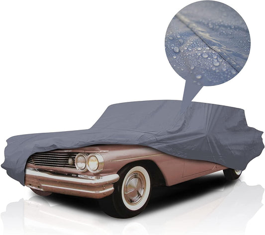 Supreme Full Car Cover – Semi Custom Fit for Full-Size Cars | Dustproof, Windproof, UV Protection, Breathable & Durable All-Weather Protection | Fits Volkswagen 411 1968-1972 Wagon 2-Door