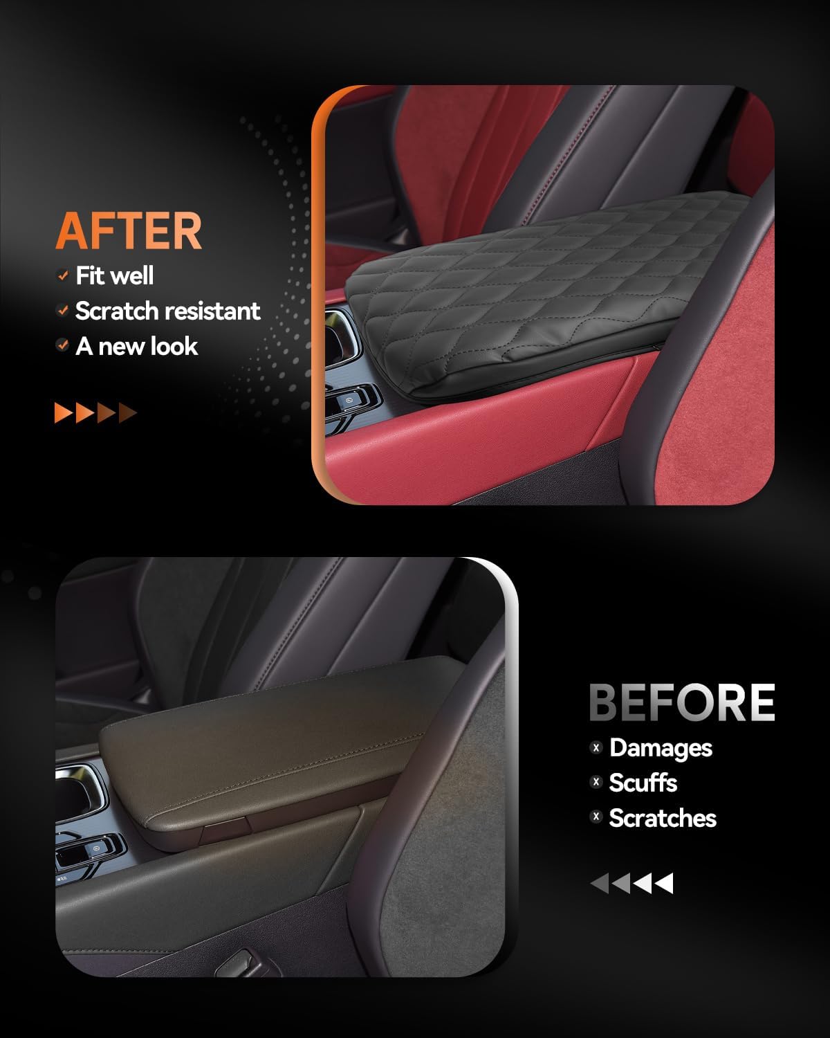 CDEFG for 2023-2025 Lexus RX 350/350h/ 450h+/ 500h F Sport Center Console Cover Armrest Box Cover for RX350 RX350h RX450h RX500h 2023 2024 2025 Accessories Console Arm Rest Protector