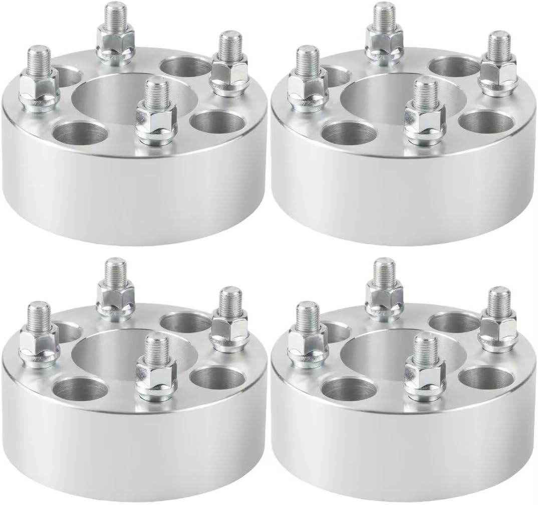 GAsupply 2” 4x4(4X101.6mm) Wheel Spacers Fits for EZ GO EZGO Club Car Golf Carts & ATV, 4x100 to 4x100 Forged ATV Wheel Spacer, 68mm Hub Bore, 1/2"-20 Thread Pitch, 4 Pack (2”, Chrome)