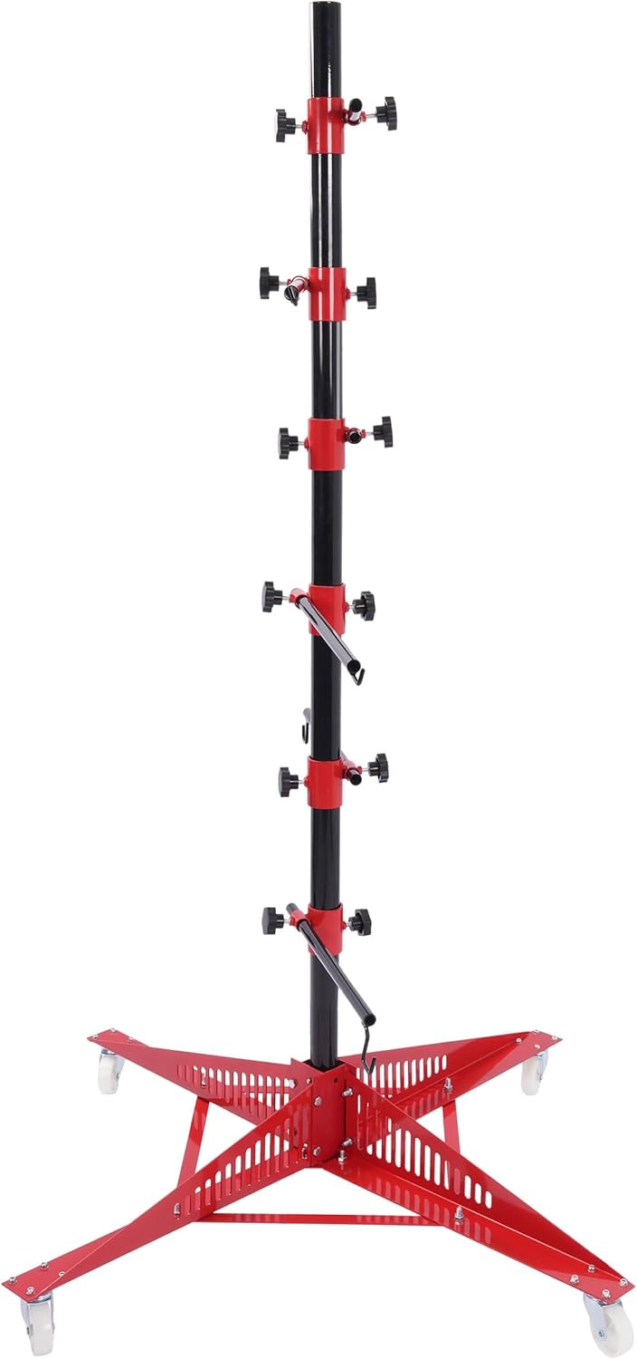 Kojem 72In Universal Auto Paint Rack Stand Tree Holder Adjustable Center Post Steel Powder Coated