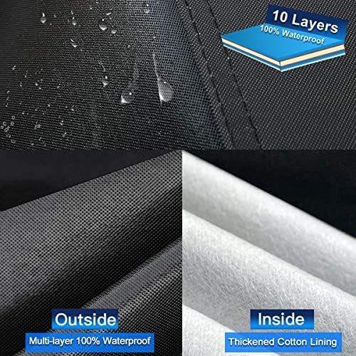 10 Layers Car Cover Custom Fit for Honda Accord (2001-2024),Waterproof All Weather for Automobiles, Outdoor Full Cover Sun UV Rain Protection with Cotton.Black